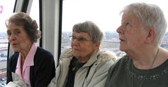 Members riding the York Eye