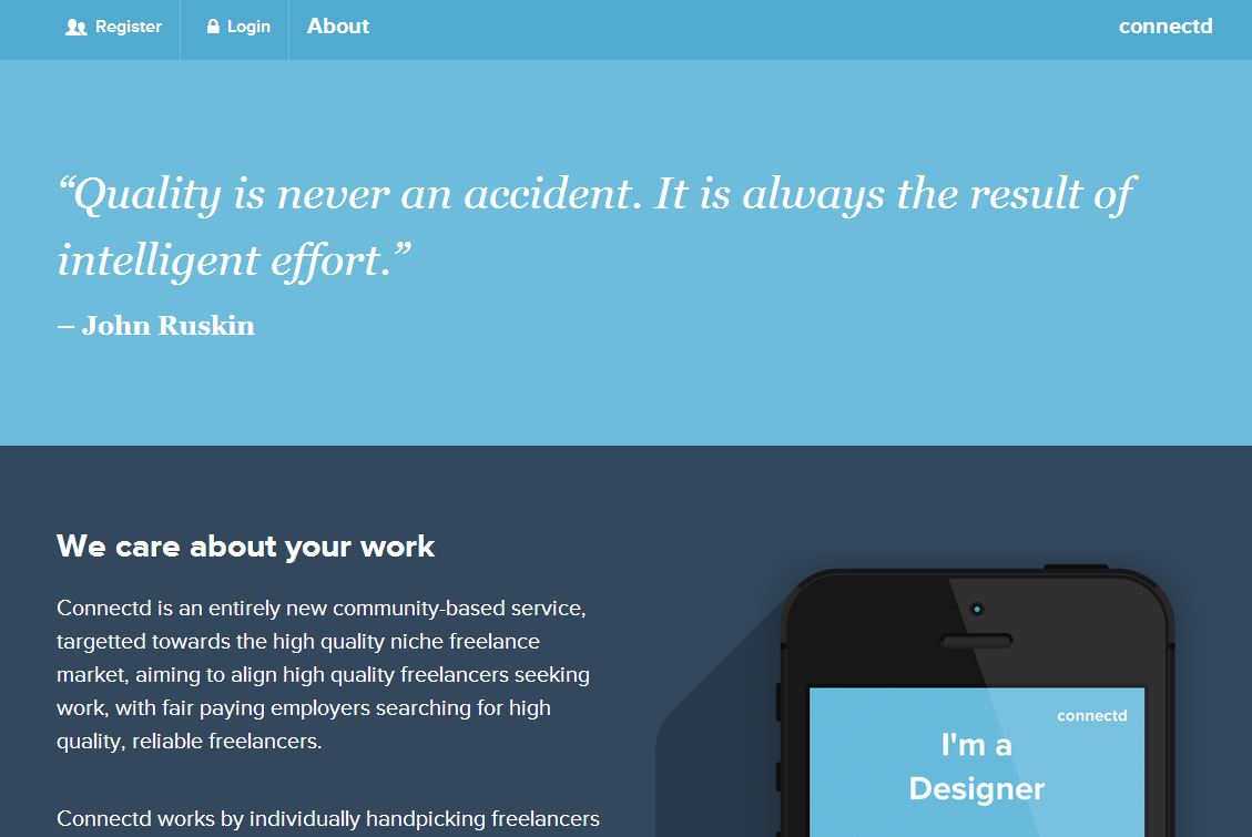 Connectd - Freelancing Portal, by Josh Johnson
